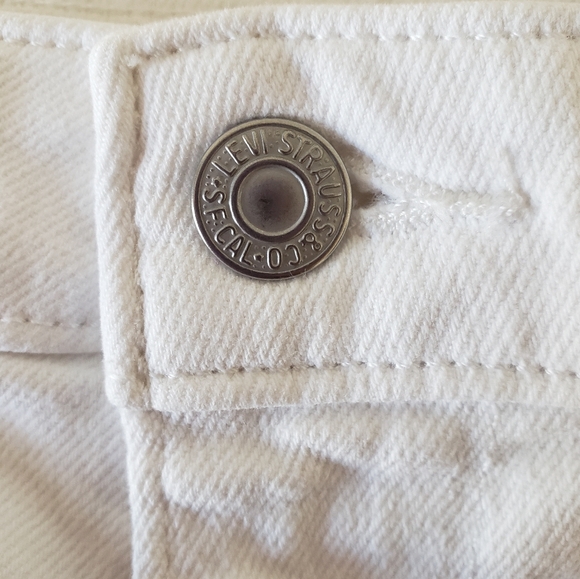 Levi's 721 Jeans Women's Size 30 High-rise Skinny Ankle Distressed White Denim - Picture 5 of 15